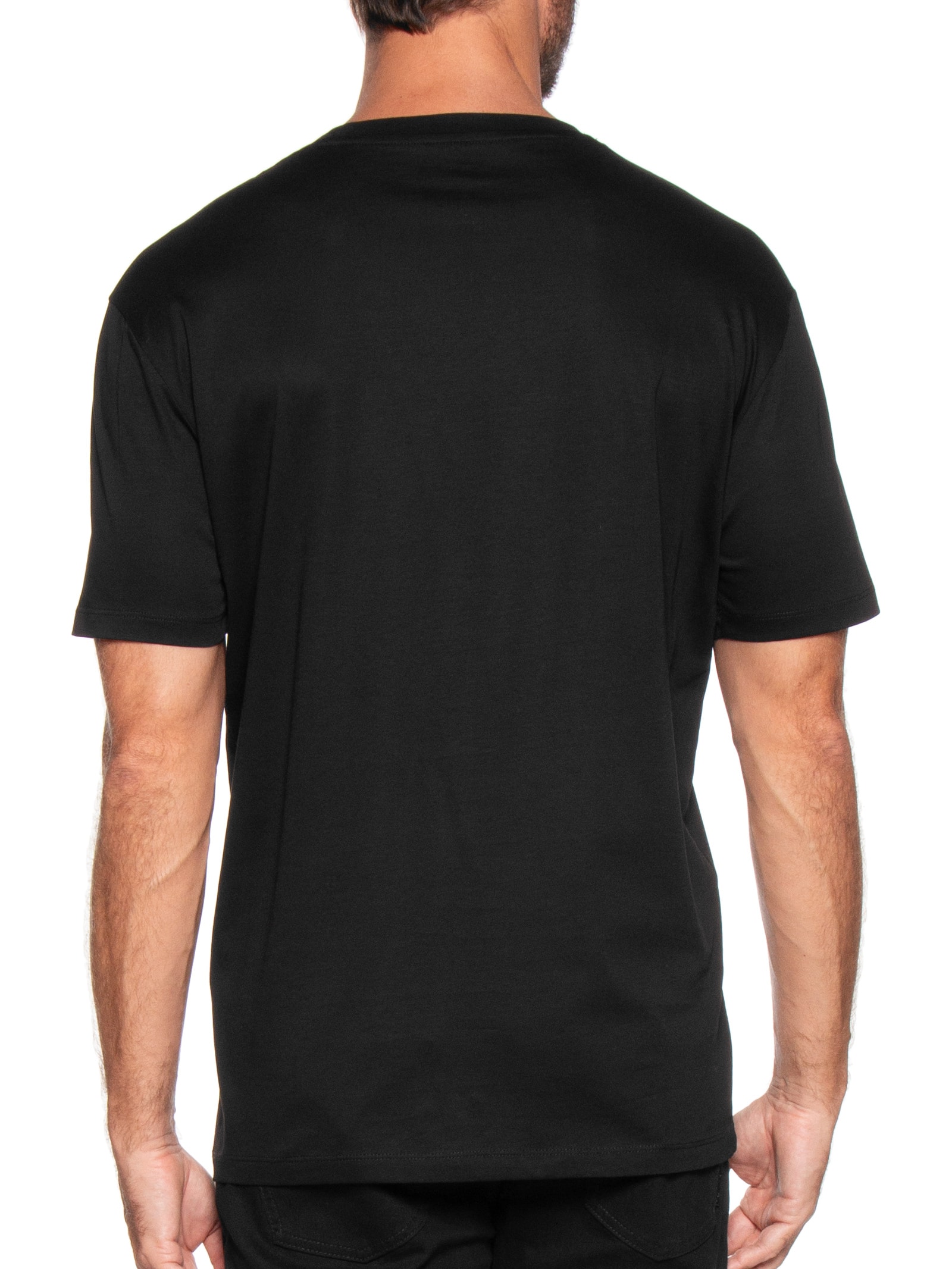 Armani Exchange - Camiseta Masculina Manga Curta Estampada - Preto