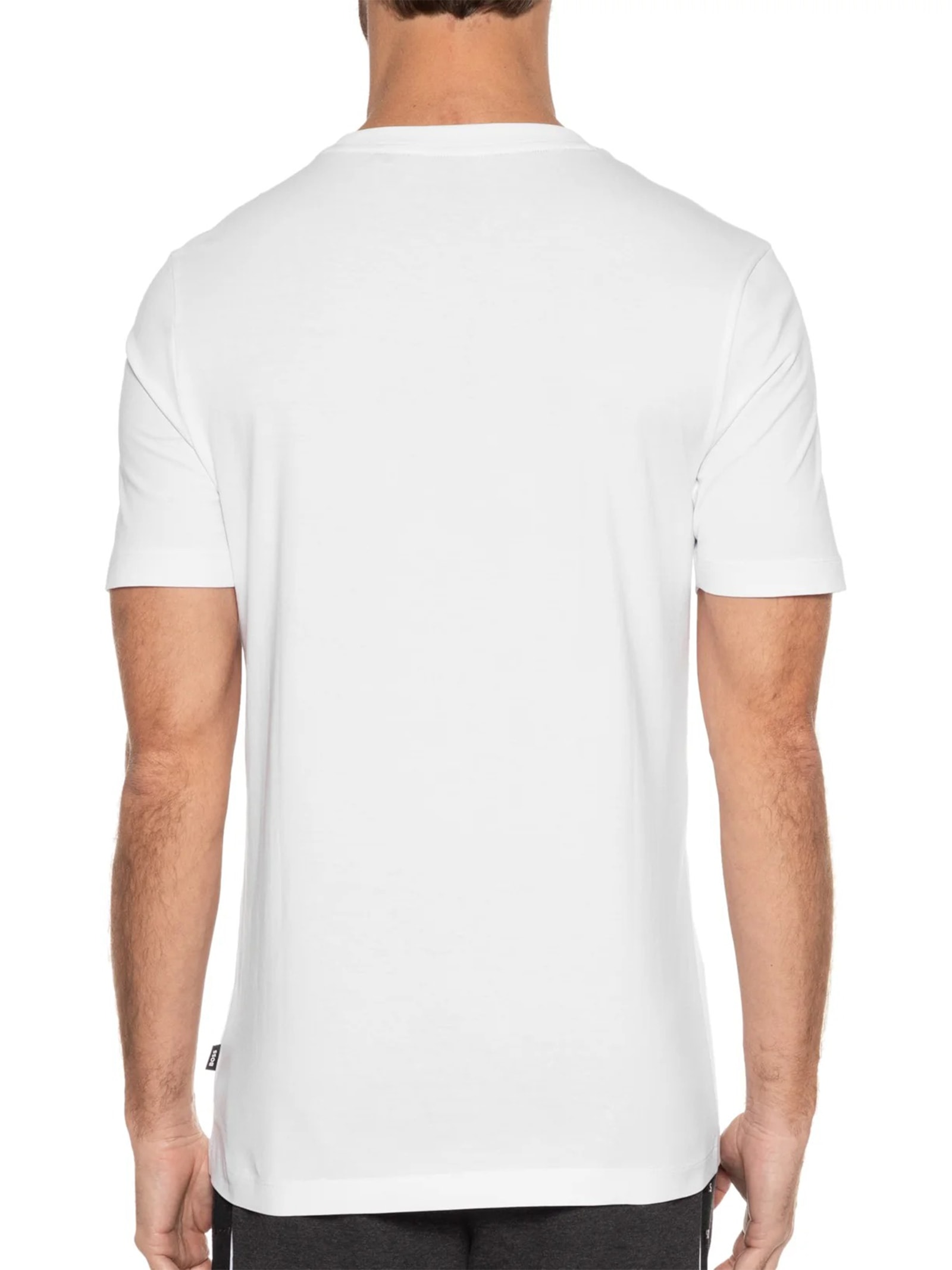 Camiseta Masculina Manga Curta Estampada Tiburt Branco Boss