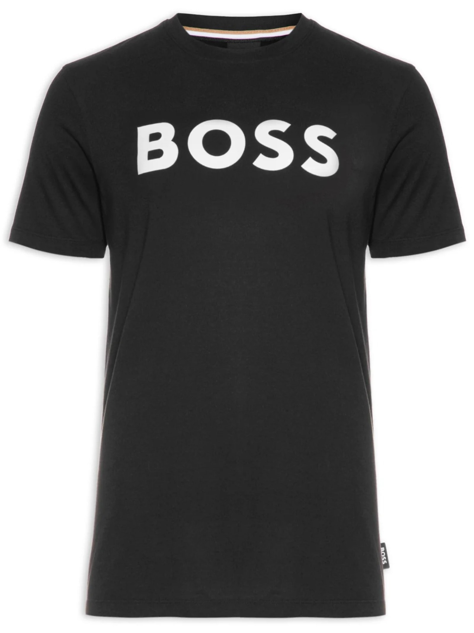 Camiseta Masculina Manga Curta Estampada Tiburt Preto Boss