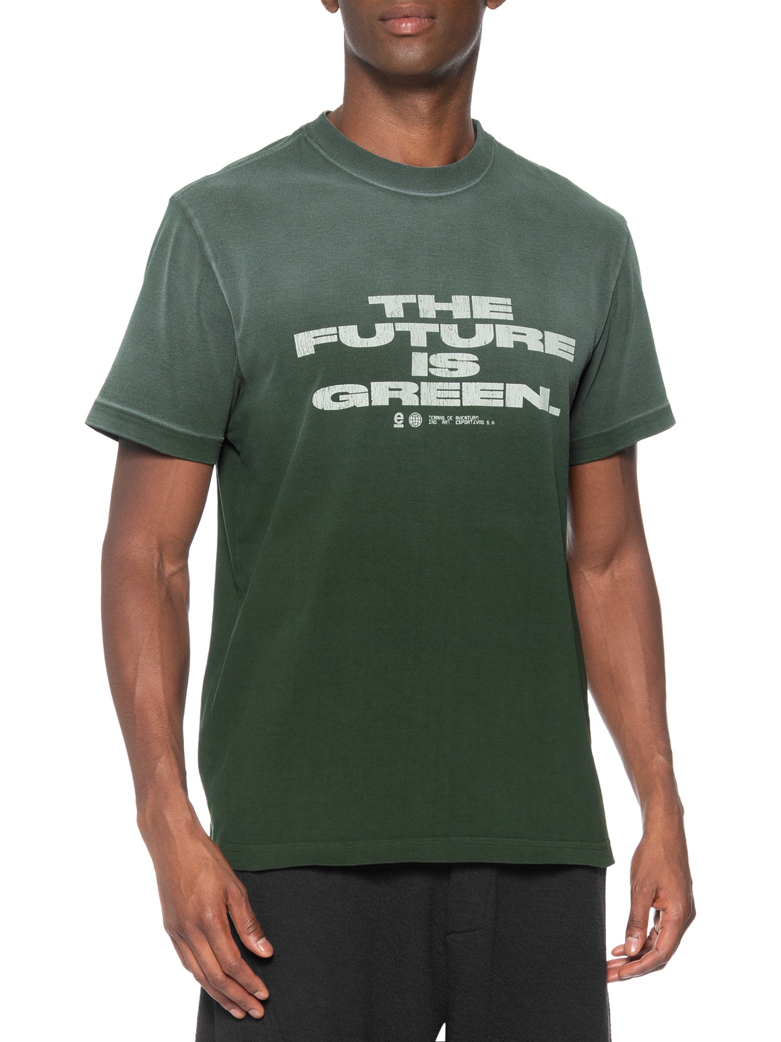Camiseta Masculina Manga Curta Future Is Green Verde Osklen