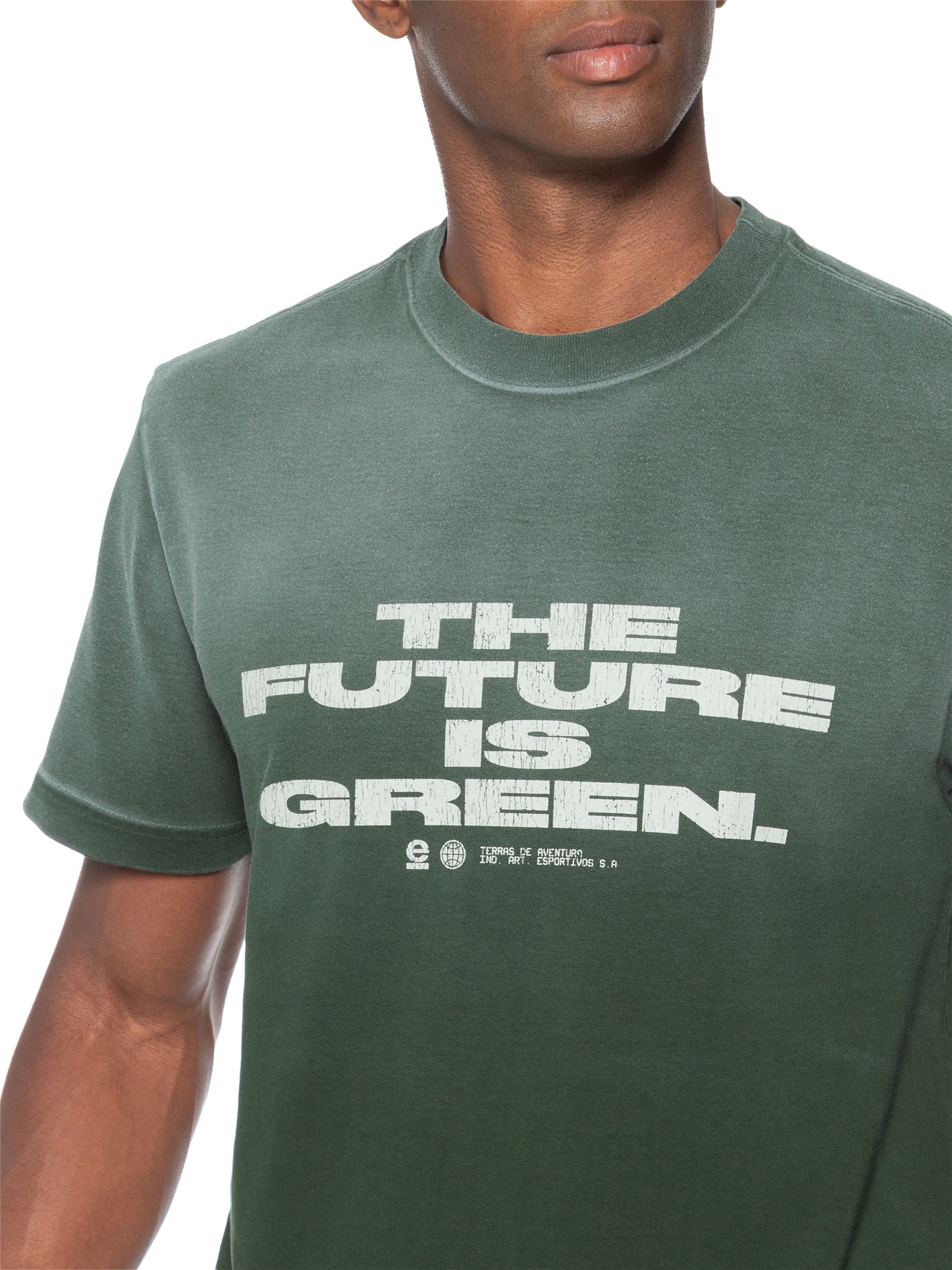 Camiseta Masculina Manga Curta Future Is Green Verde Osklen