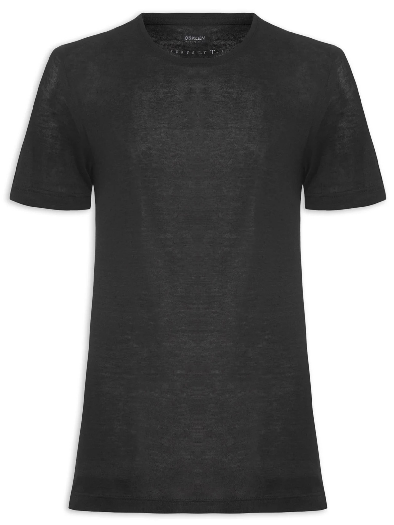 Camiseta Masculina Manga Curta Gola Carca Perfect T  Preto Osklen