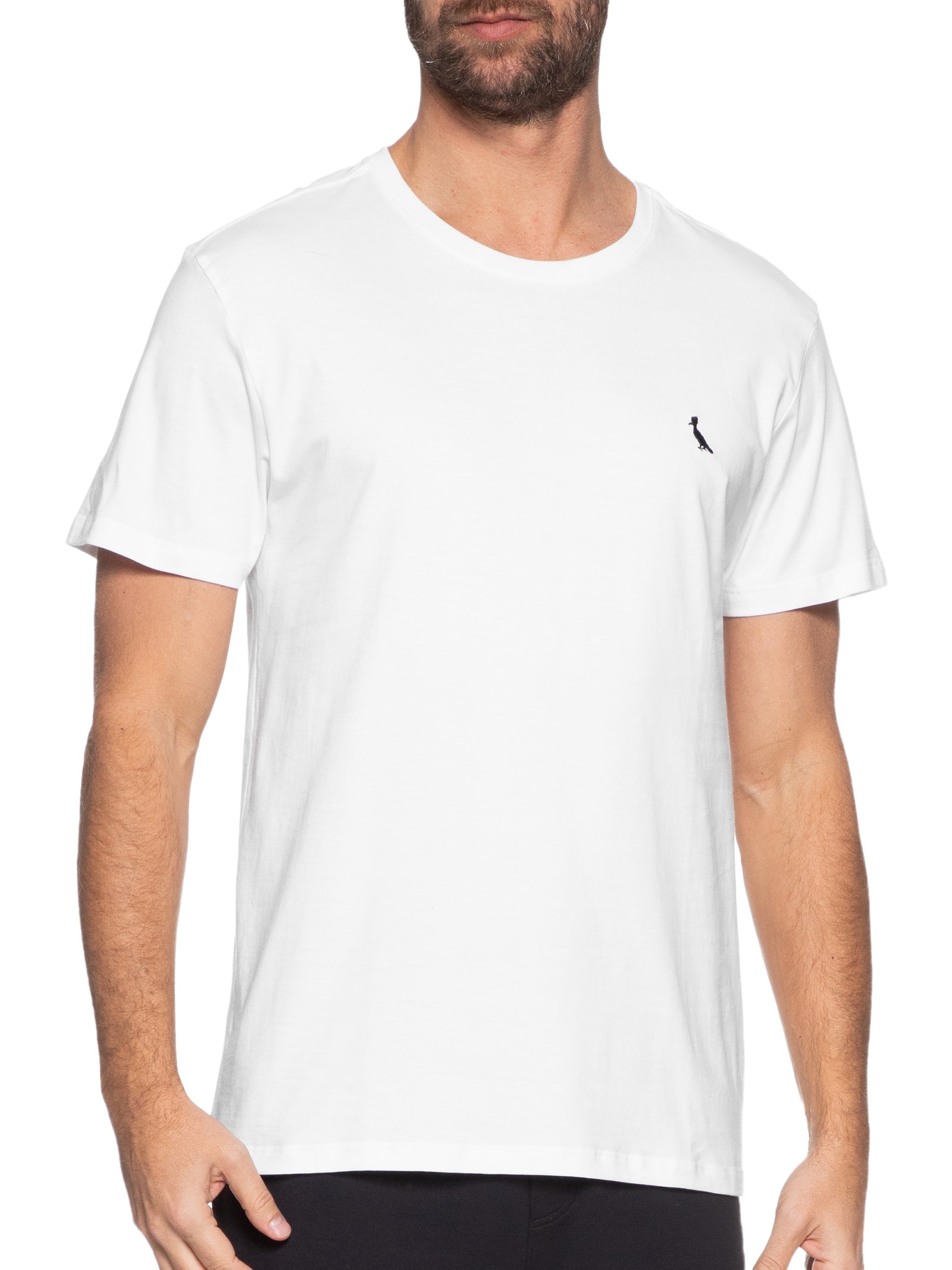 Camiseta Masculina Manga Curta Gola Care Off White Reserva