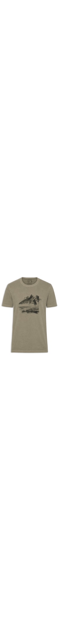 Camiseta Masculina Manga Curta Gola Careca 2 Irmãos - Marrom