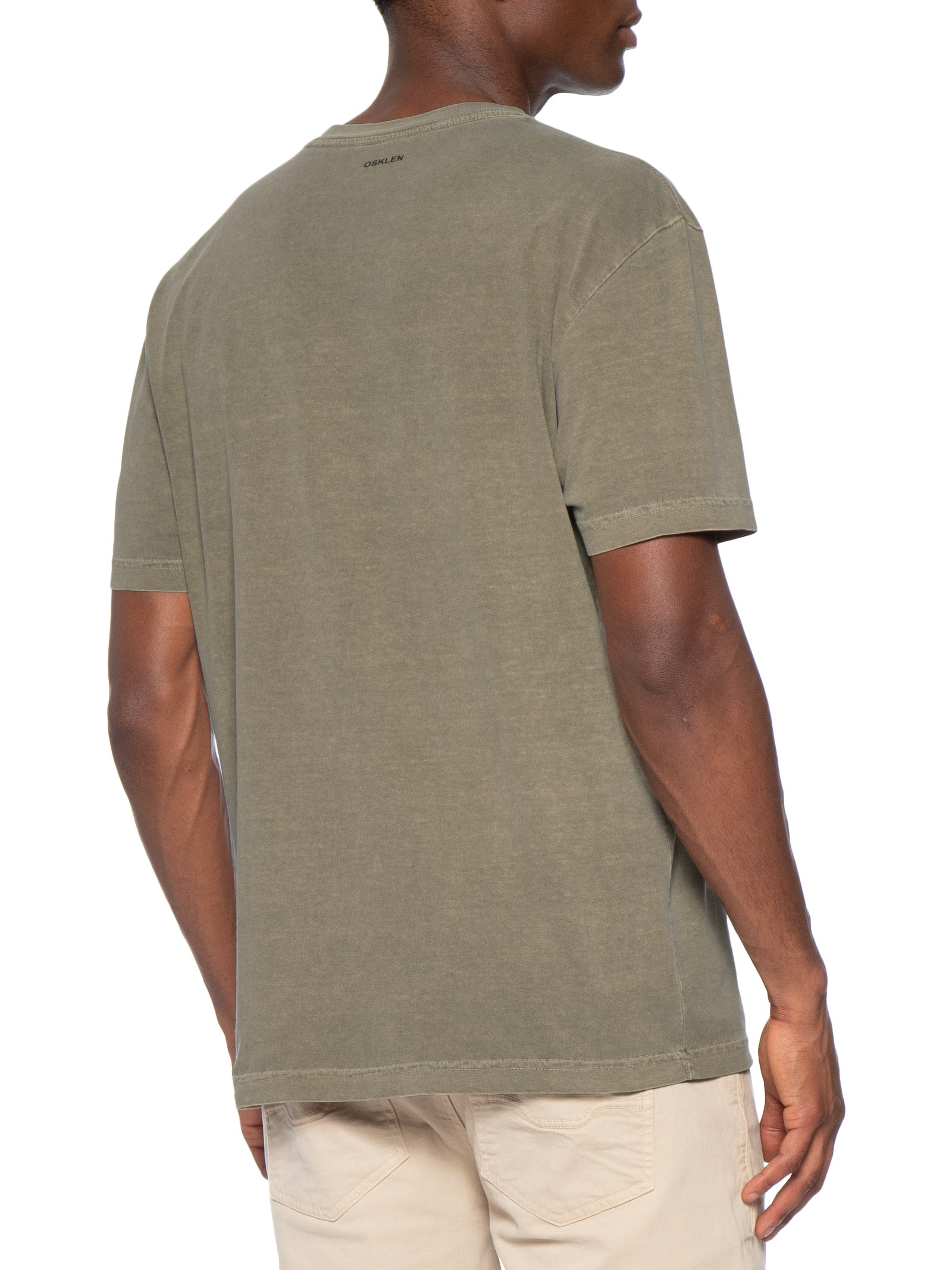 Camiseta Masculina Manga Curta Gola Careca 2 Irmãos Marrom Osklen