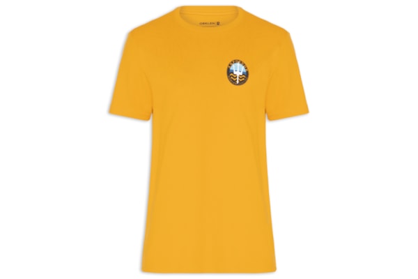 Camiseta Masculina Manga Curta Gola Careca Arpoador Symbol Over - Amarelo