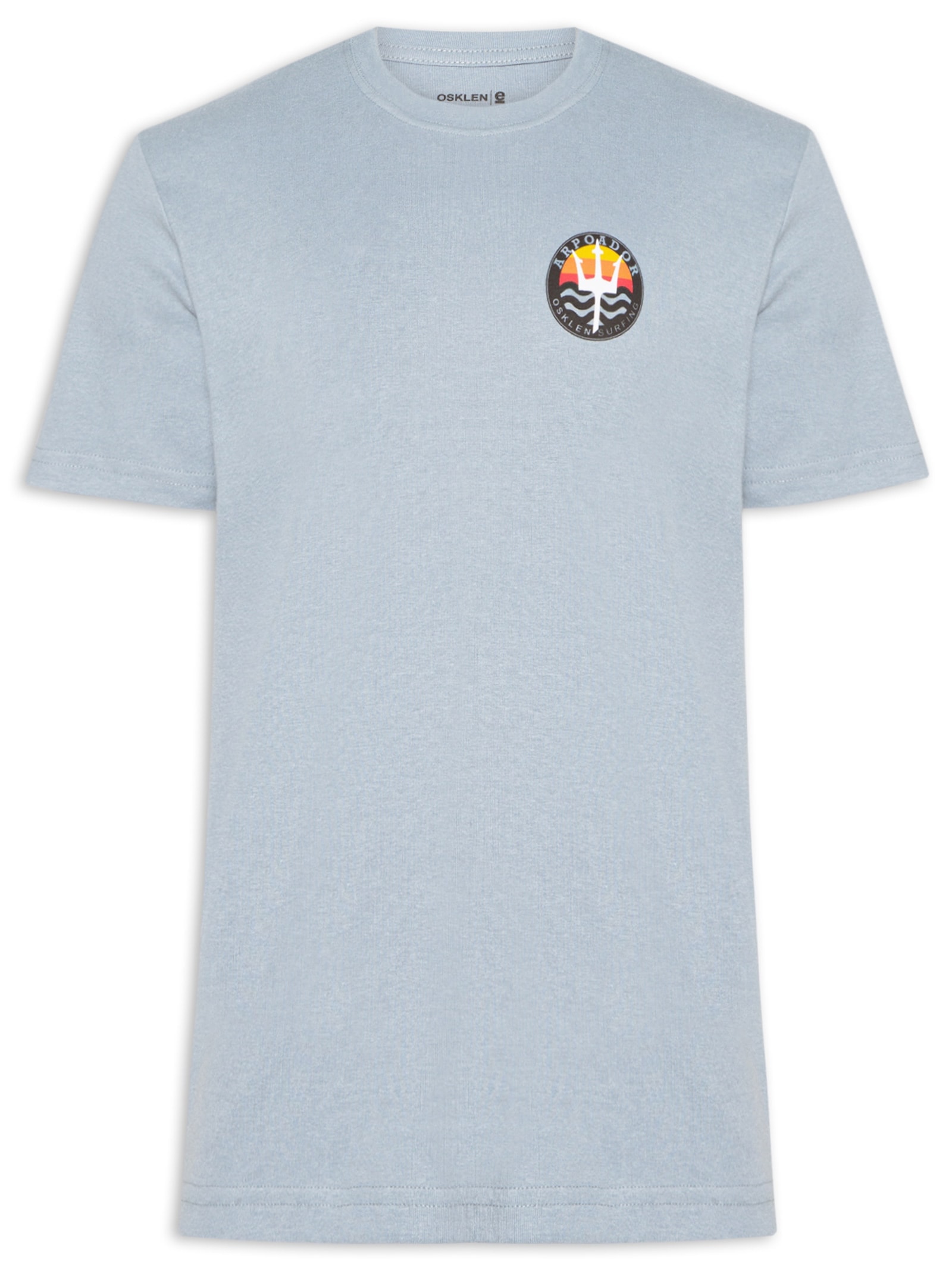 Camiseta Masculina Manga Curta Gola Careca Arpoador Symbol Over  Azul Osklen