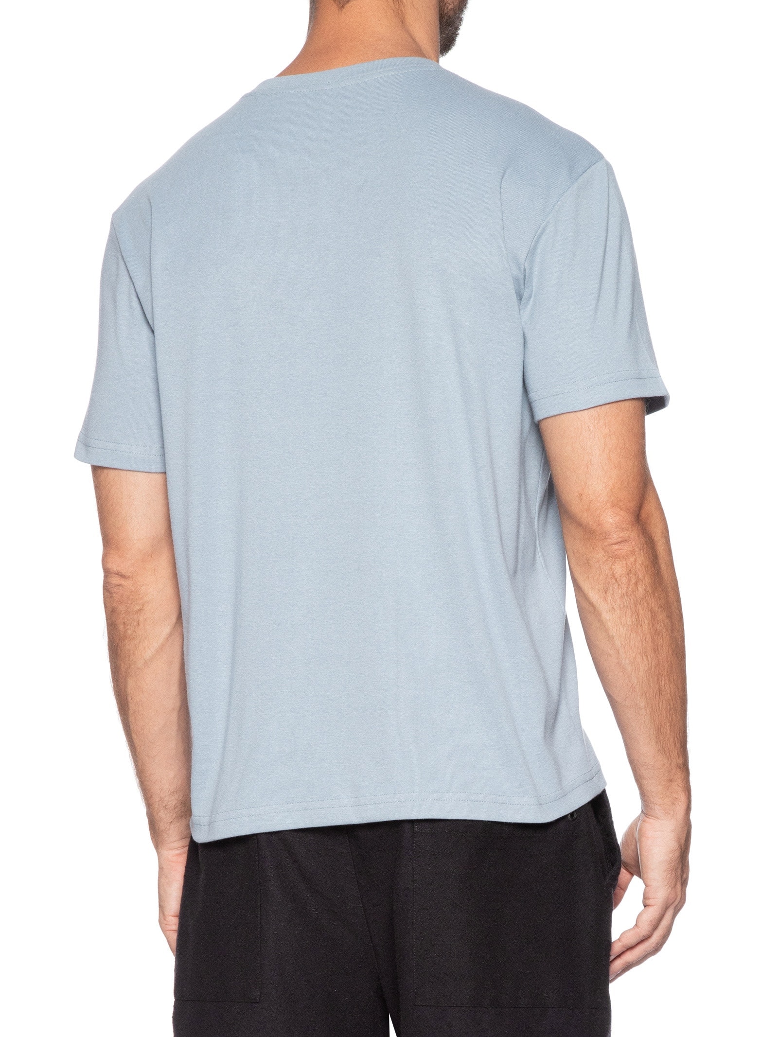 Camiseta Masculina Manga Curta Gola Careca Arpoador Symbol Over  Azul Osklen