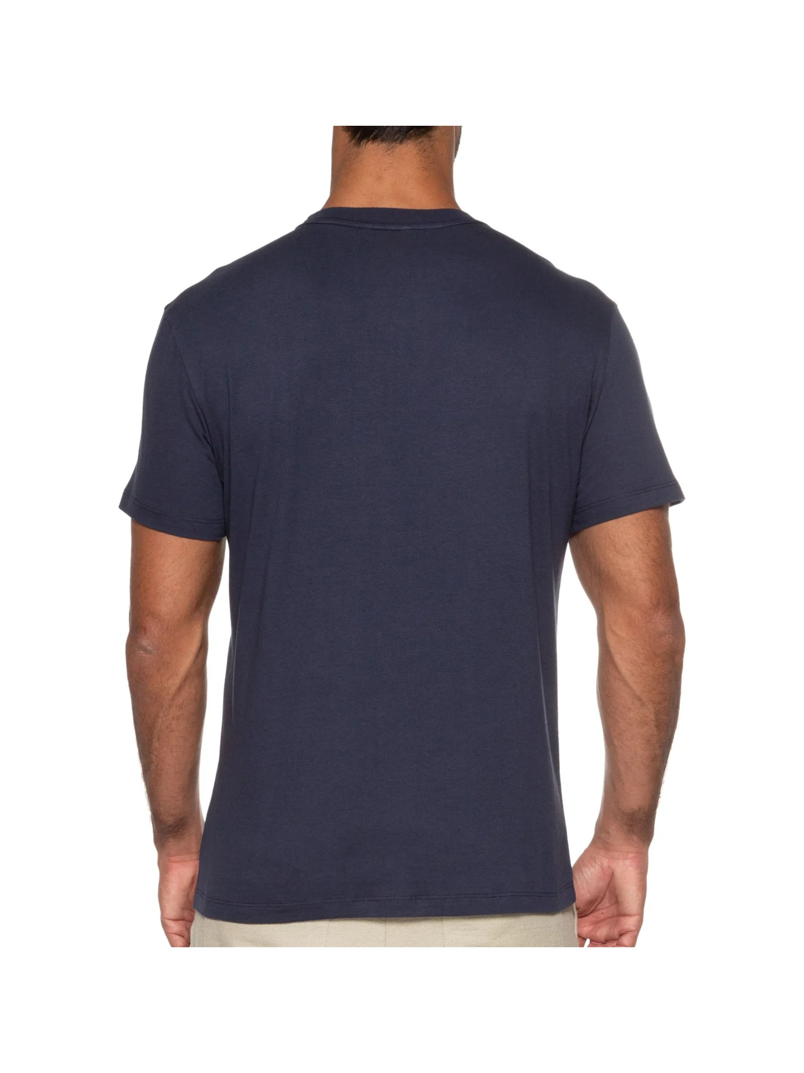 Camiseta Masculina Manga Curta Gola Careca Azul Reserva