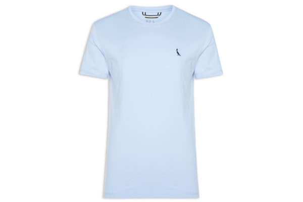 Camiseta Masculina Manga Curta Gola Careca - Azul