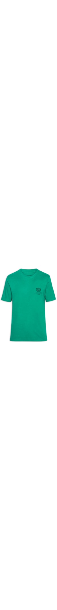 Camiseta Masculina Manga Curta Gola Careca Big Vintage - Verde