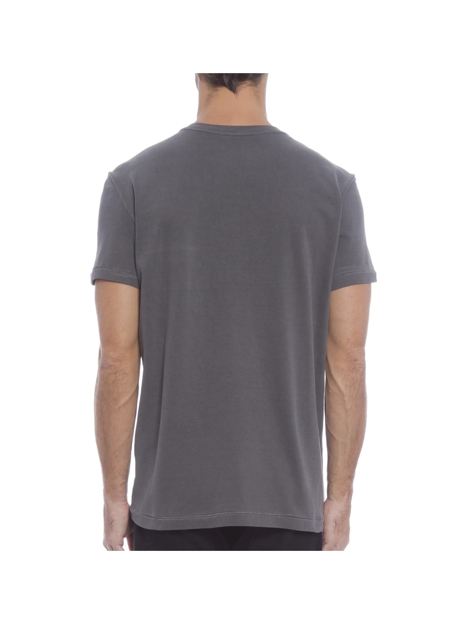 Camiseta Masculina Manga Curta Gola Careca Bolso Brasao Cinza Osklen