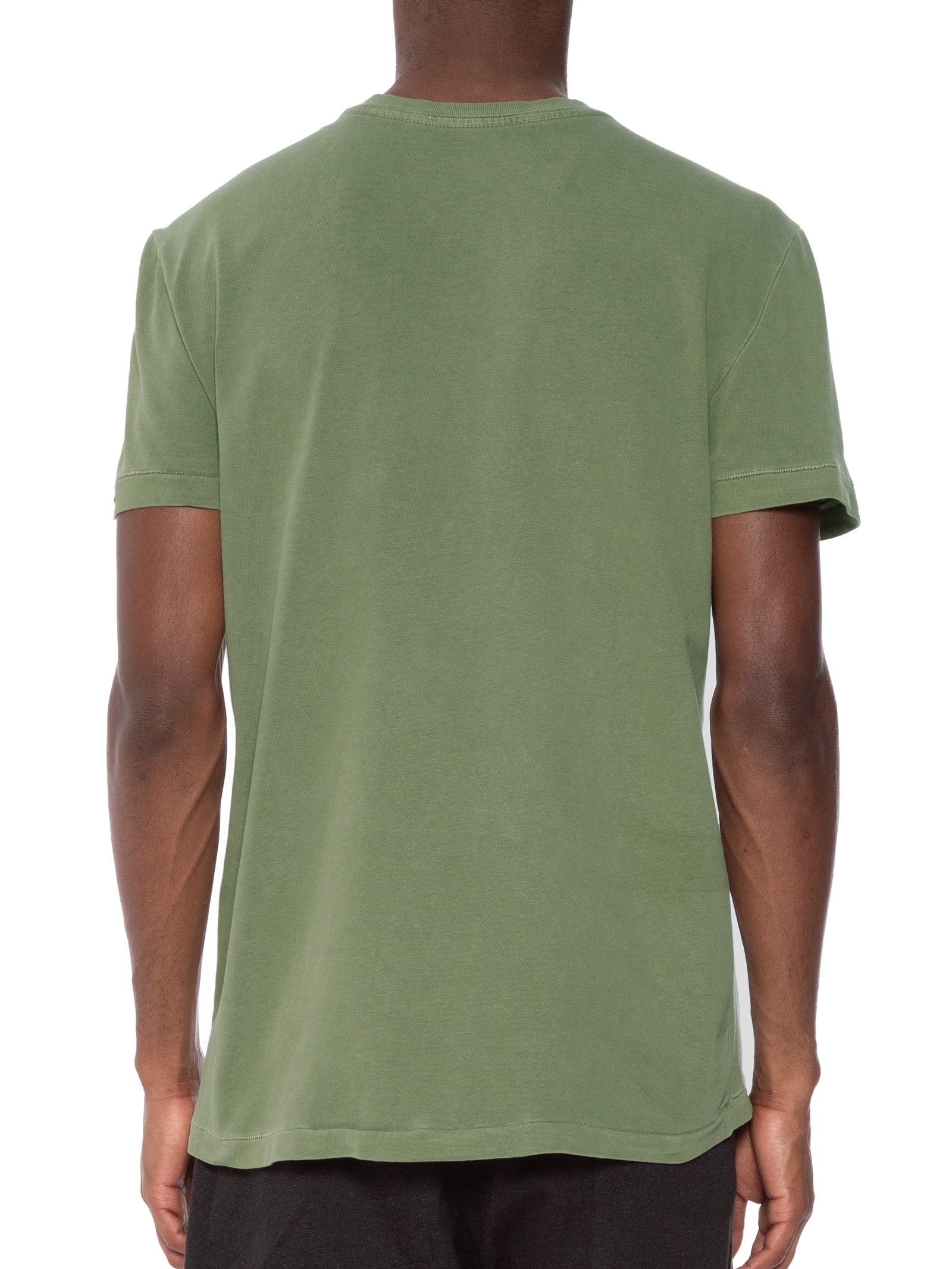 Camiseta Masculina Manga Curta Gola Careca Brasão Verde Osklen