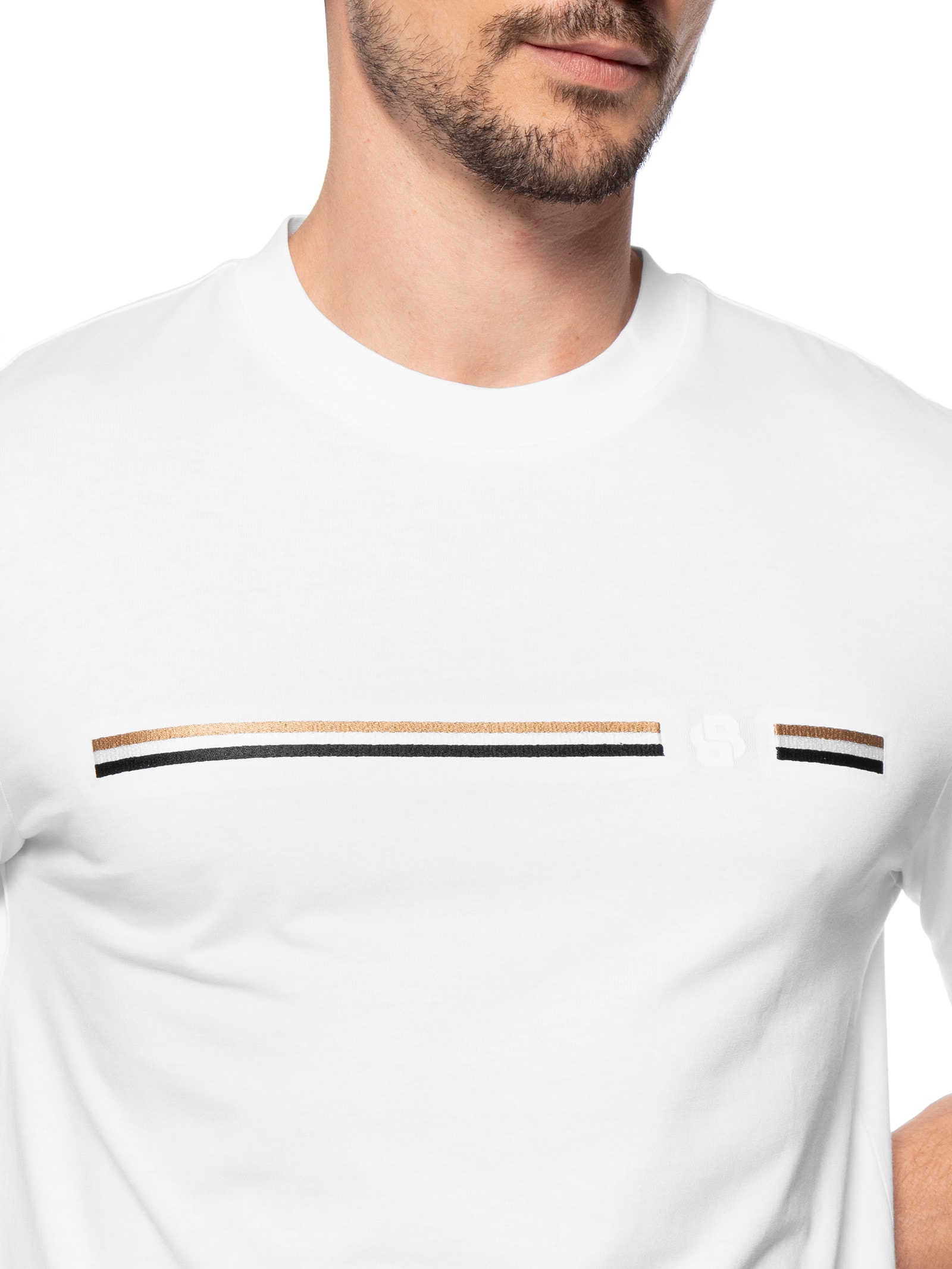 Camiseta Masculina Manga Curta Gola Careca C-Taut 41 Branco Boss