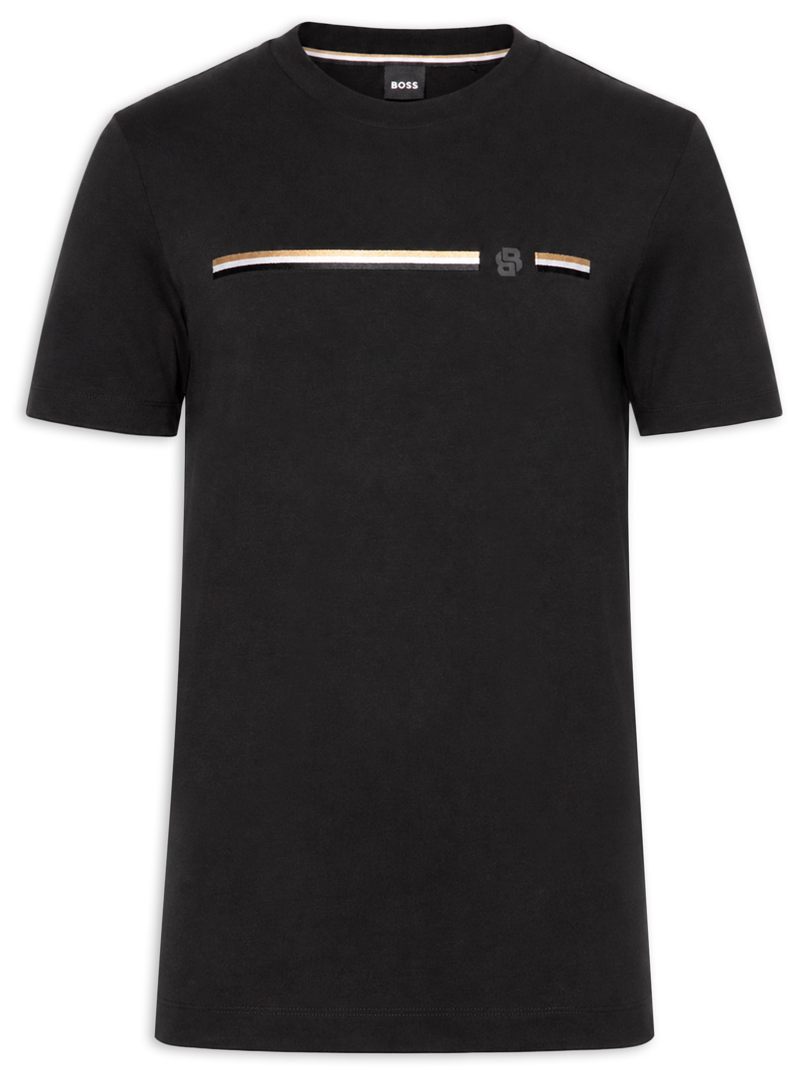 Camiseta Masculina Manga Curta Gola Careca C-Taut 41 Preto Boss