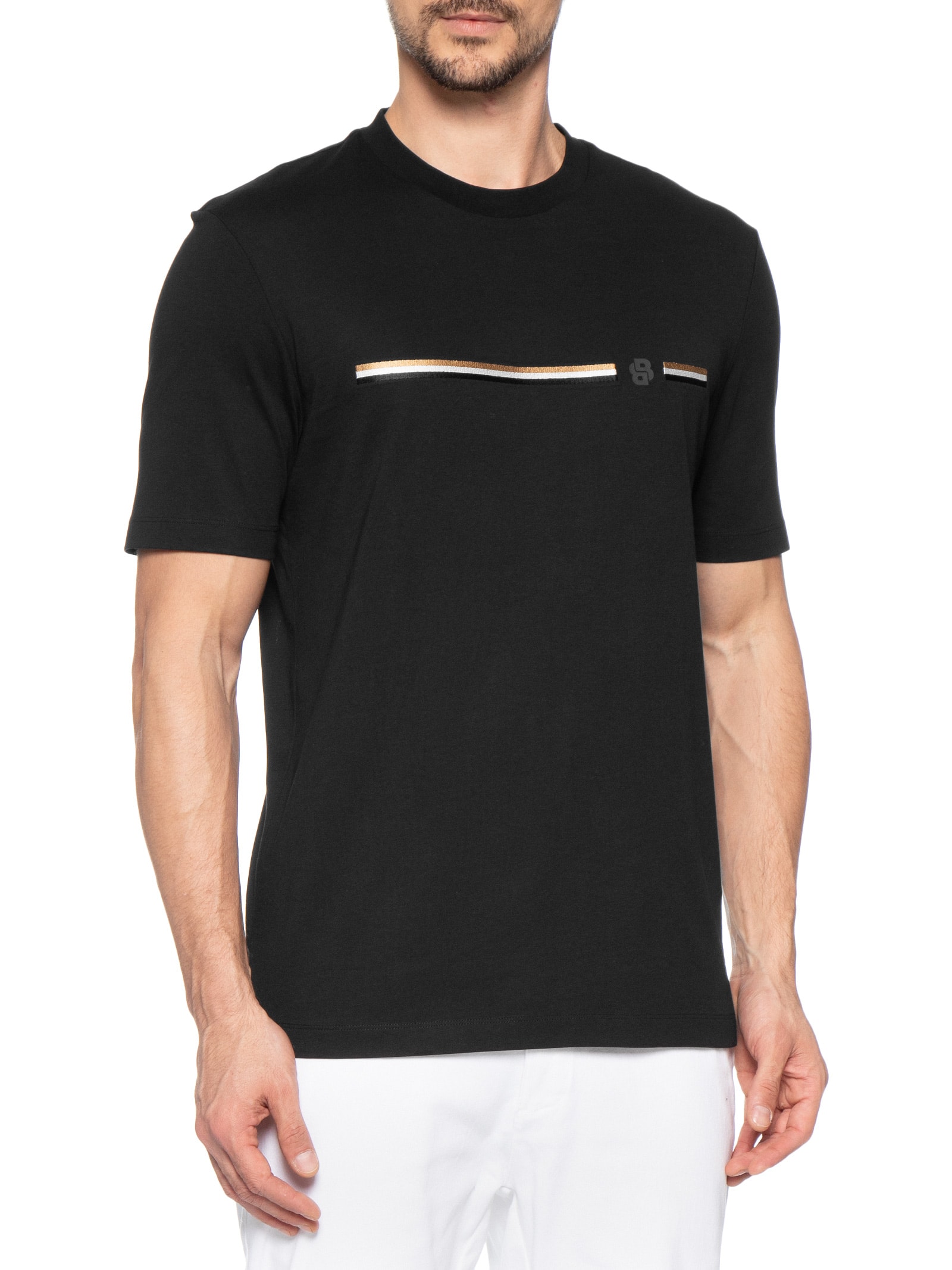 Camiseta Masculina Manga Curta Gola Careca C-Taut 41 Preto Boss
