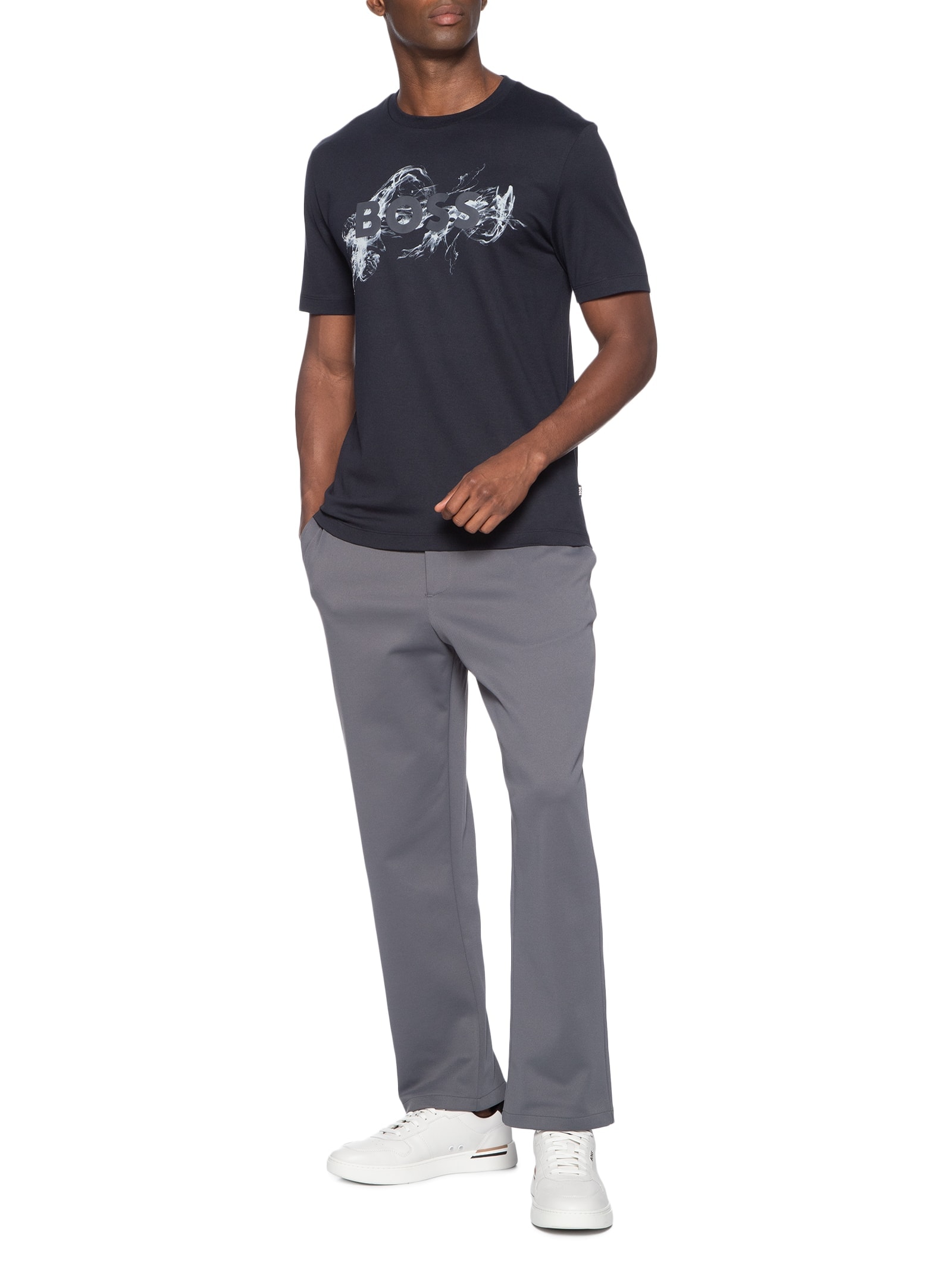 Camiseta Masculina Manga Curta Gola Careca C-Thompson  Azul Boss