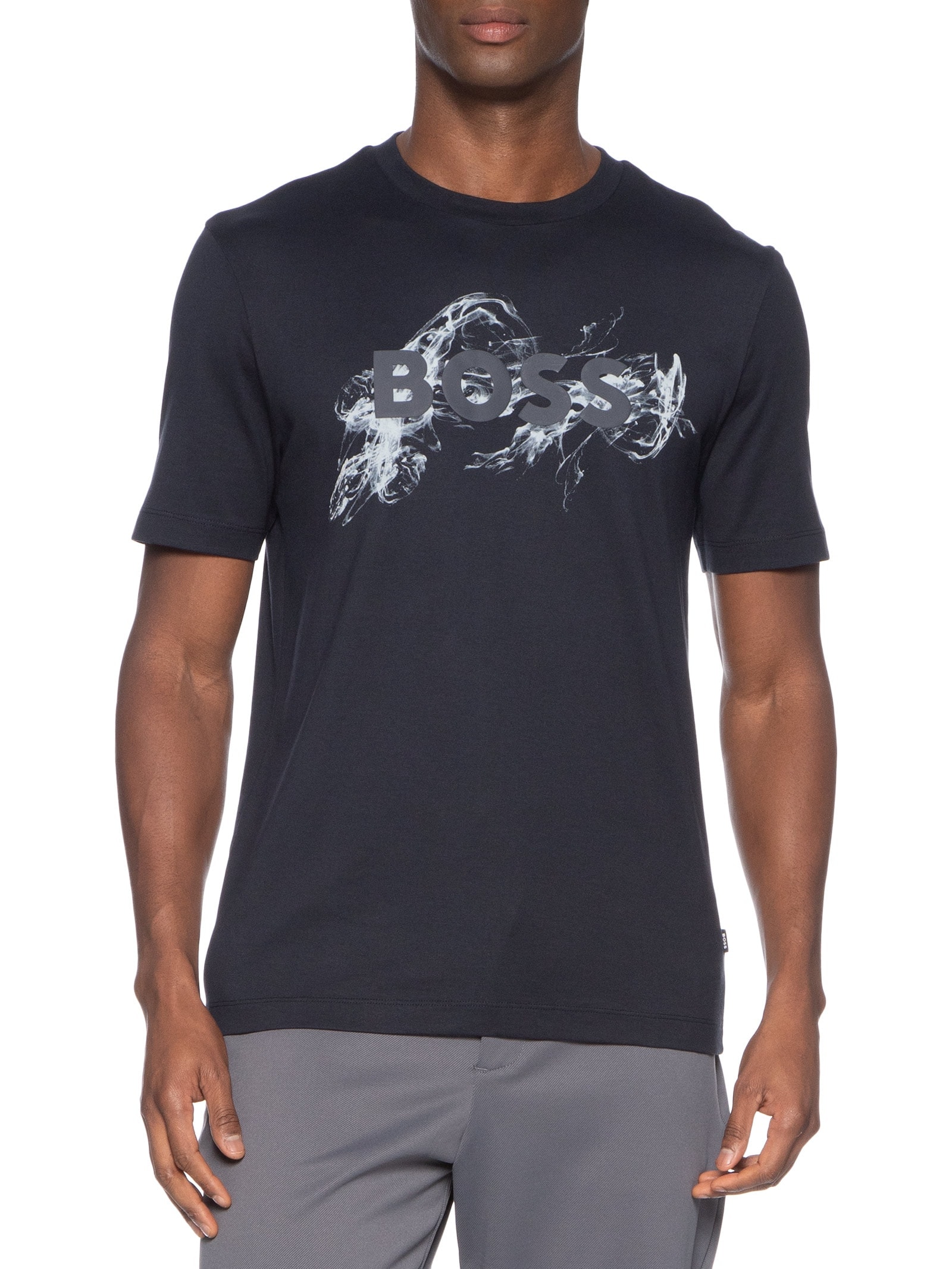 Camiseta Masculina Manga Curta Gola Careca C-Thompson  Azul Boss