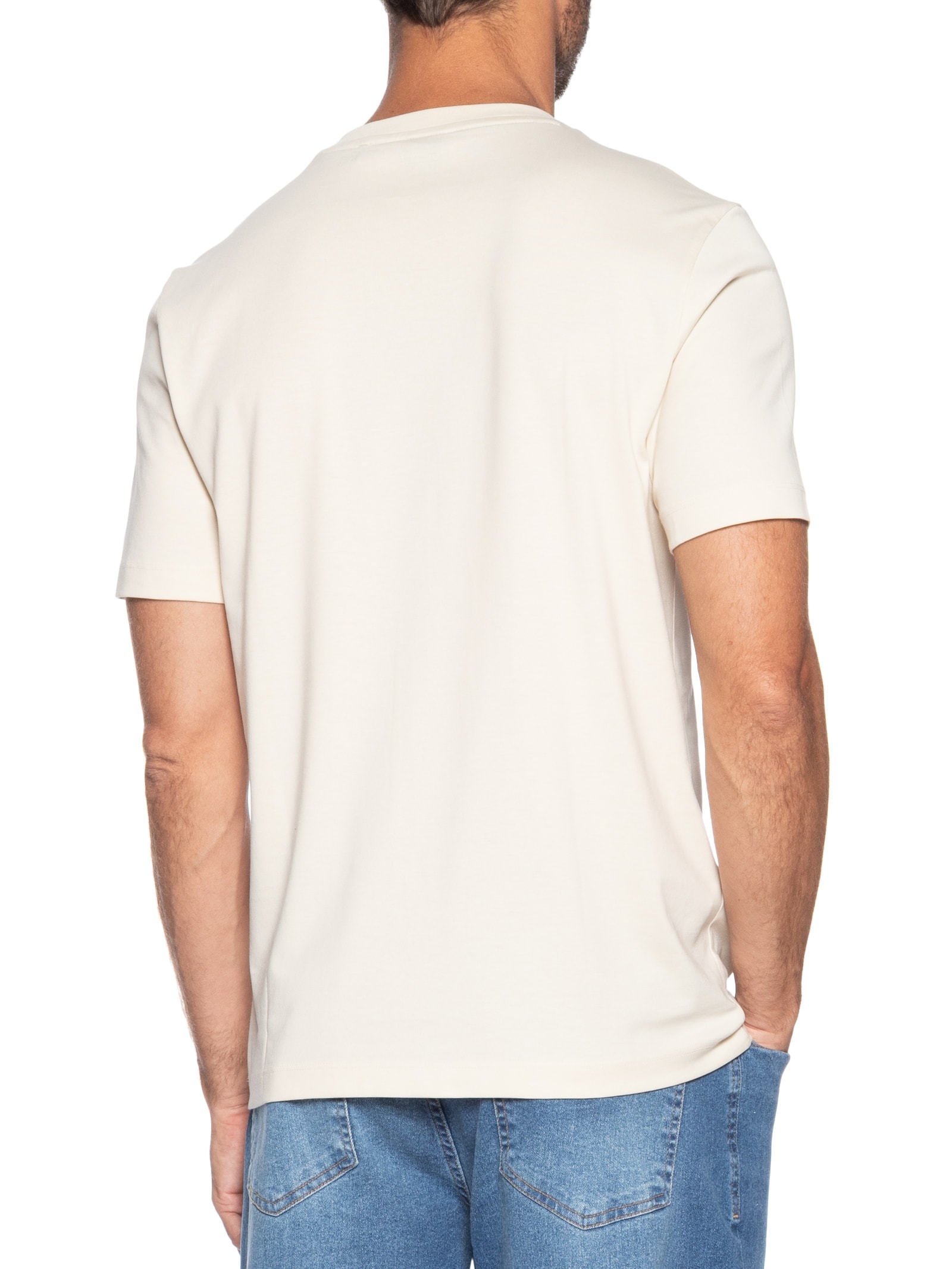 Camiseta Masculina Manga Curta Gola Careca C-Thompson  Branco Boss