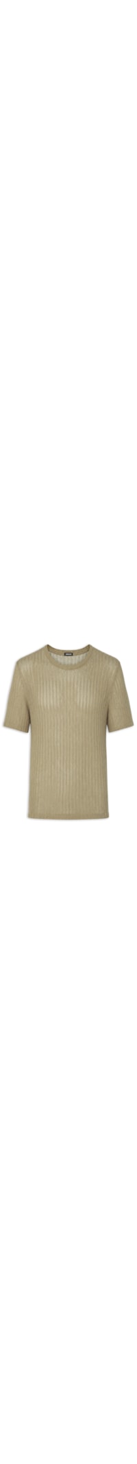 Camiseta Masculina Manga Curta Gola Careca Canelada Texture - Bege