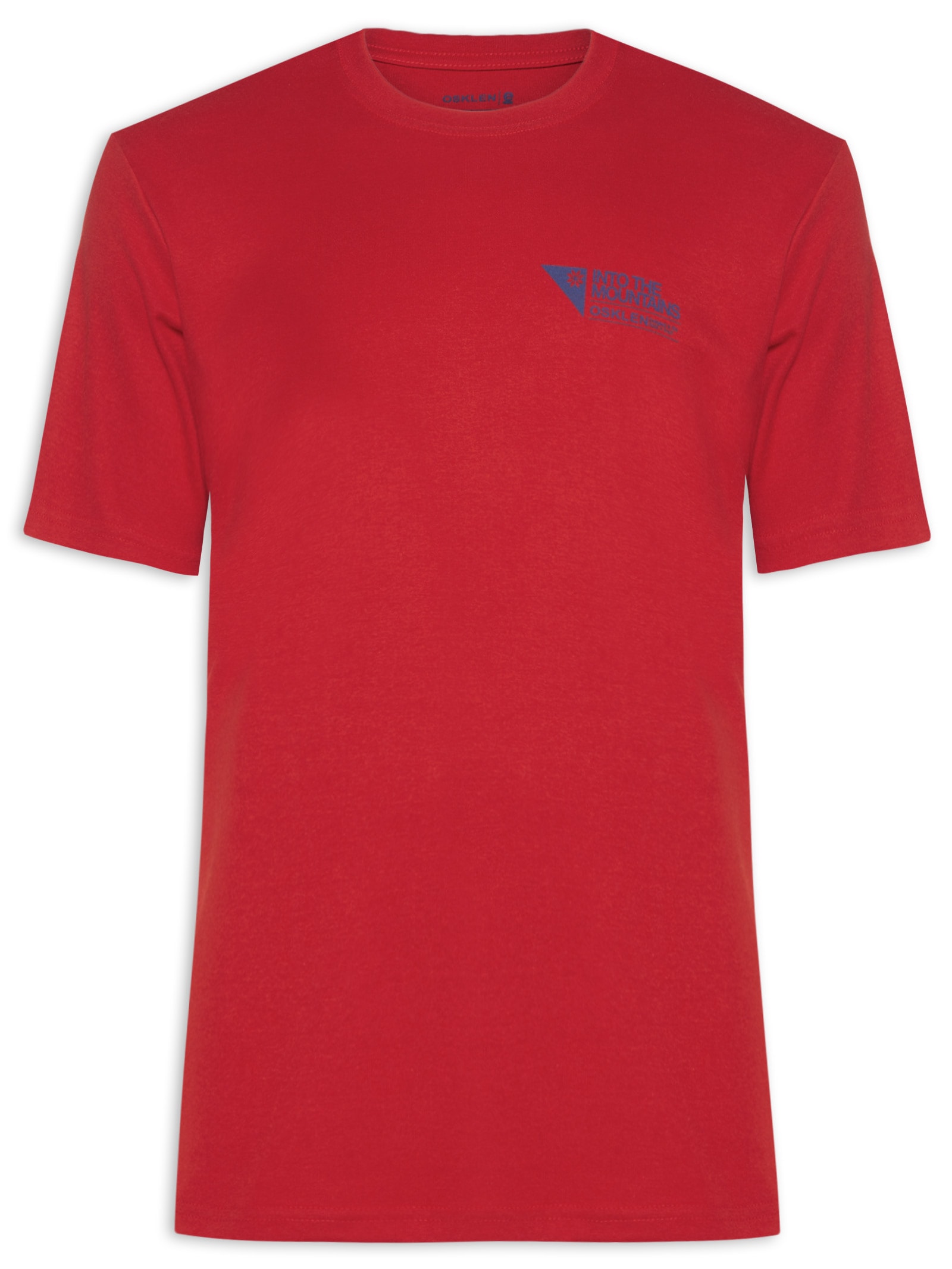Camiseta Masculina Manga Curta Gola Careca Carimbo Itm Vermelho Osklen