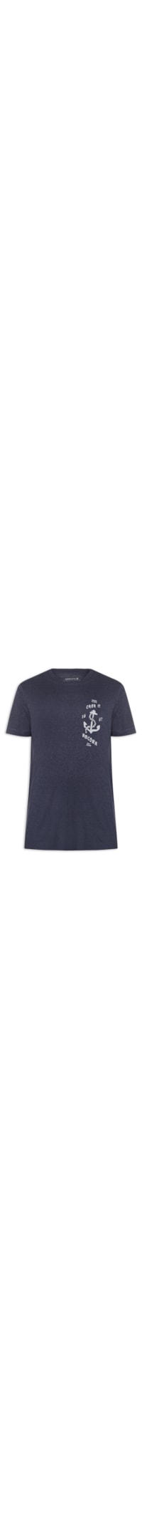 Camiseta Masculina Manga Curta Gola Careca Casa Da Ancora Light Linen - Azul