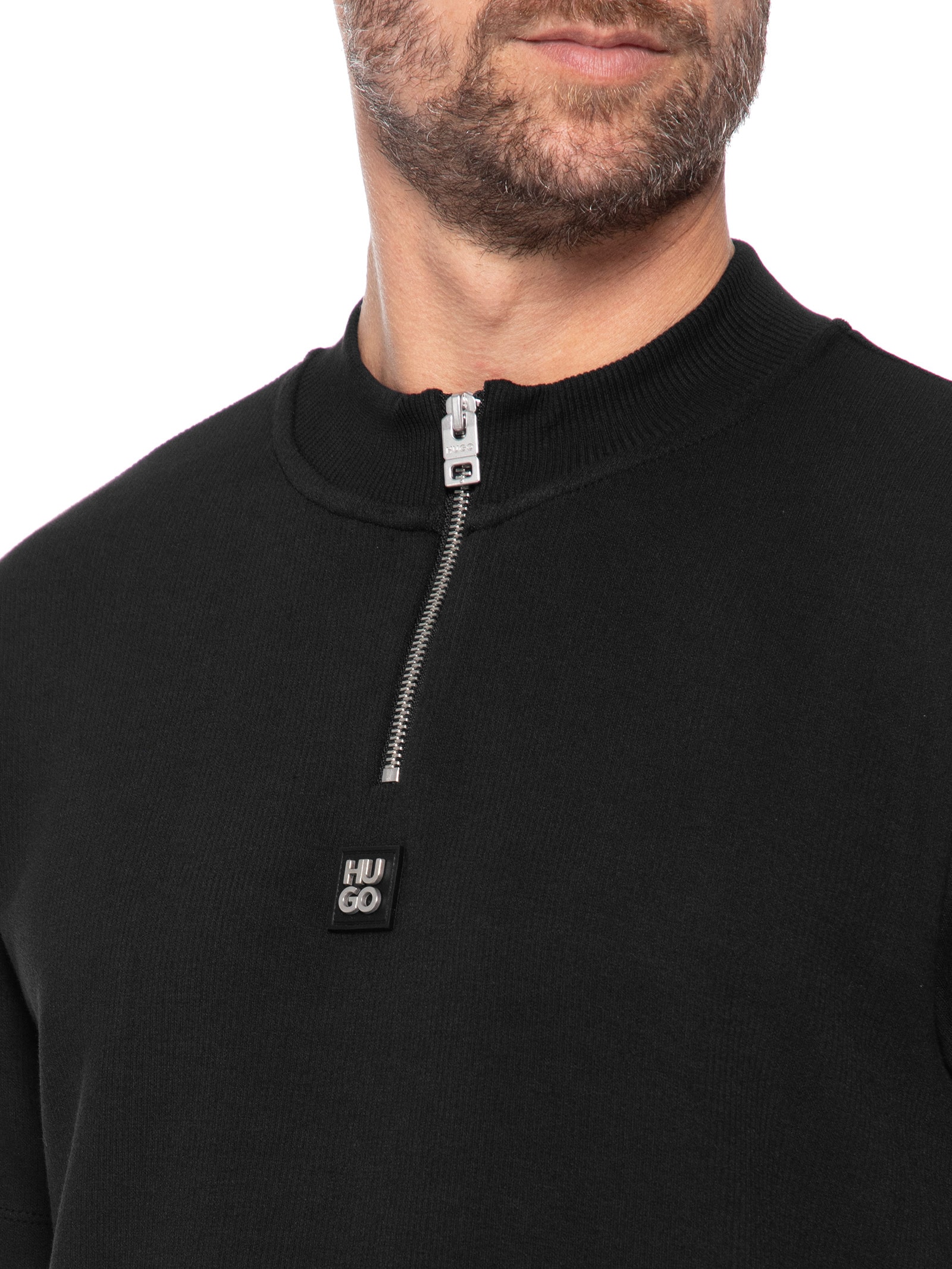 Camiseta Masculina Manga Curta Gola Careca Dabi Preto Hugo