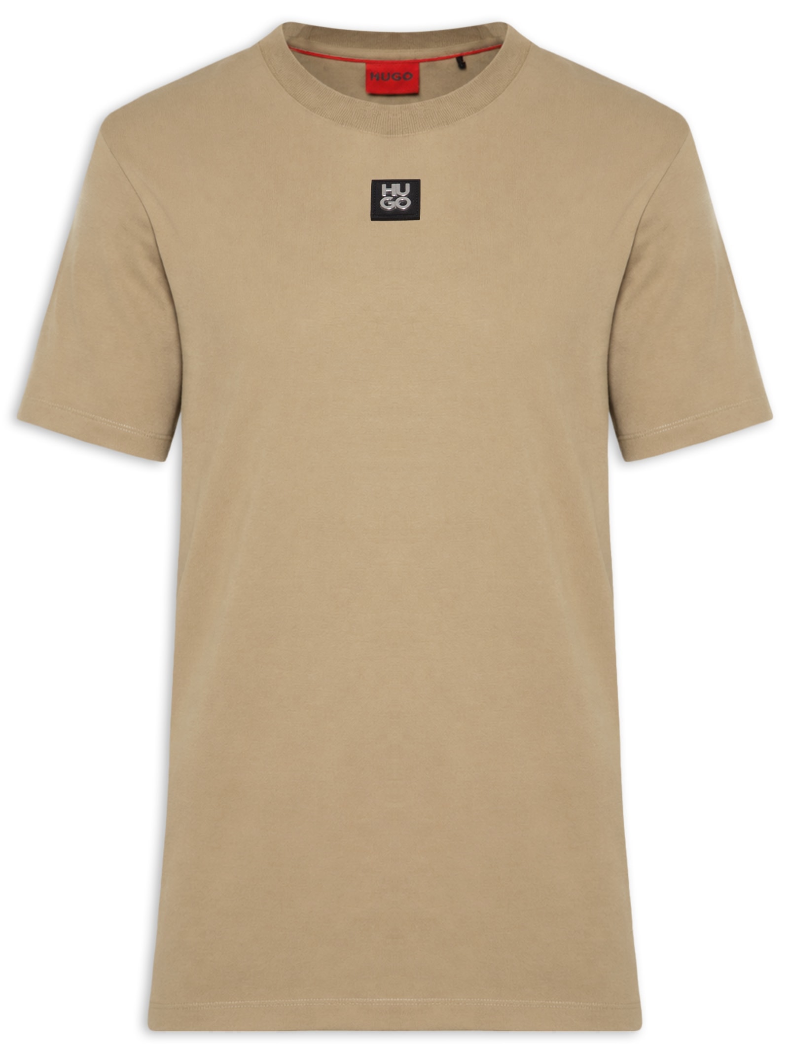 Camiseta Masculina Manga Curta Gola Careca Dalile Bege Hugo