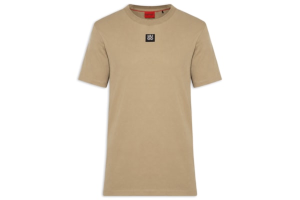 Camiseta Masculina Manga Curta Gola Careca Dalile - Bege