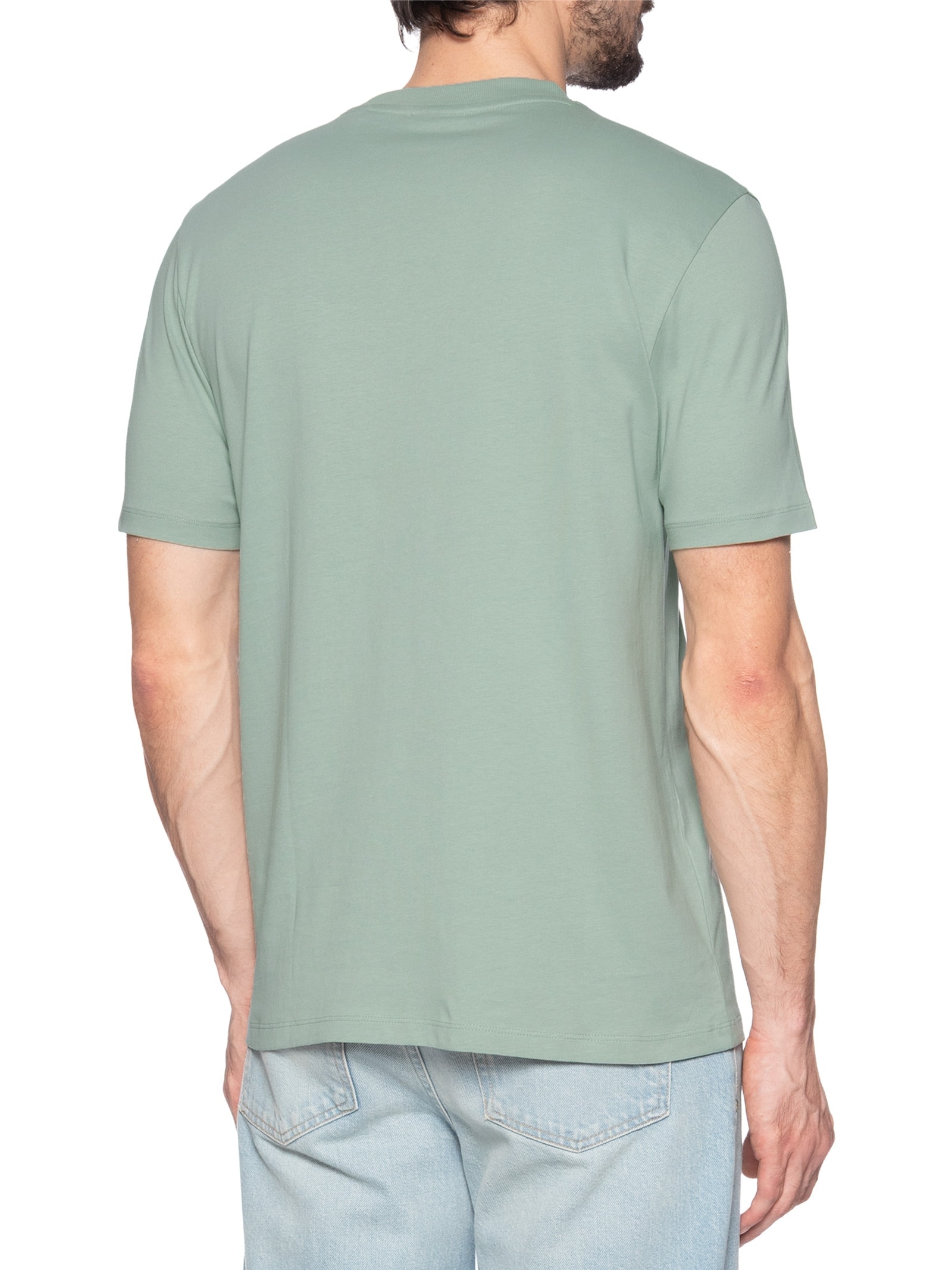 Camiseta Masculina Manga Curta Gola Careca Delastio Verde Hugo