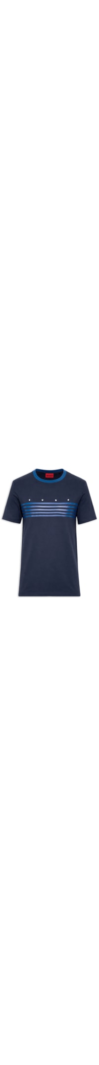 Camiseta Masculina Manga Curta Gola Careca Dempsy - Azul