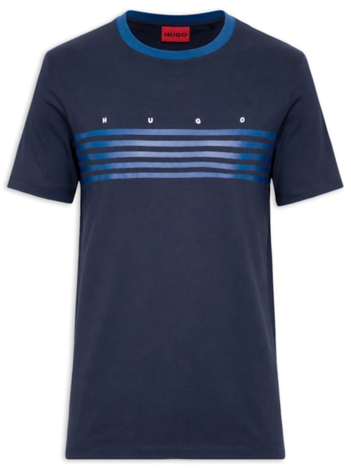 Camiseta Masculina Manga Curta Gola Careca Dempsy – Azul