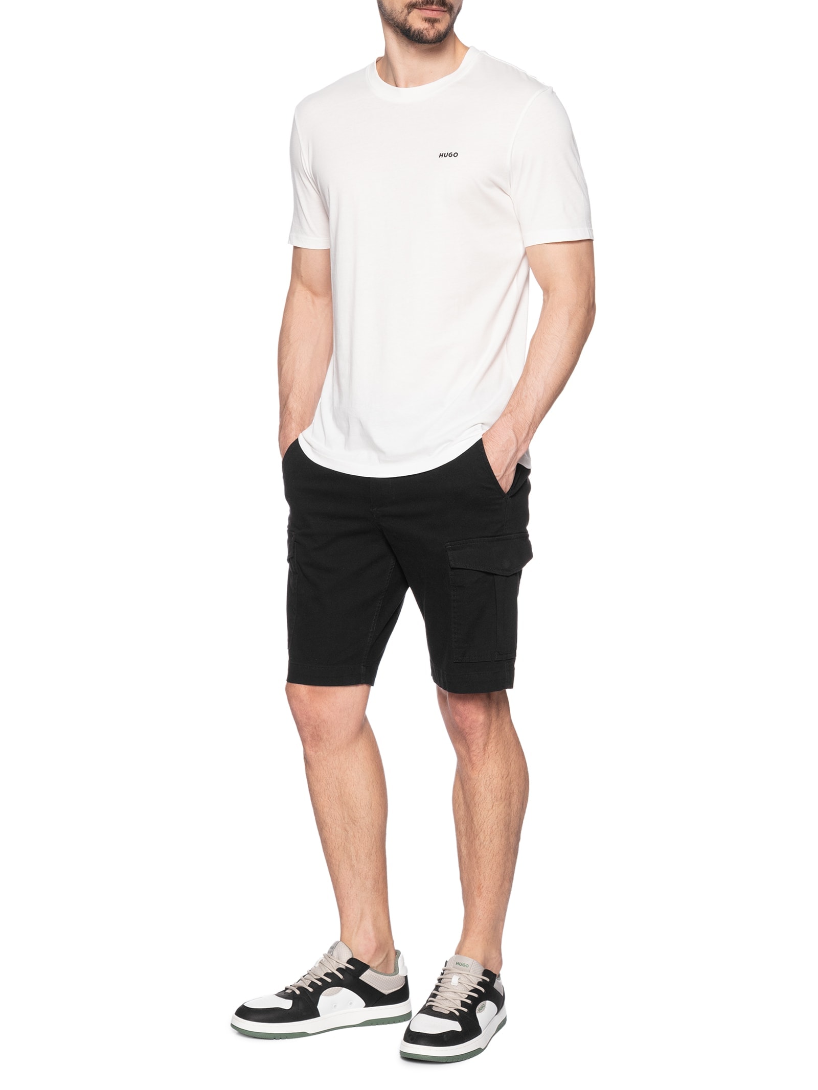 Camiseta Masculina Manga Curta Gola Careca Dero  Off White Hugo