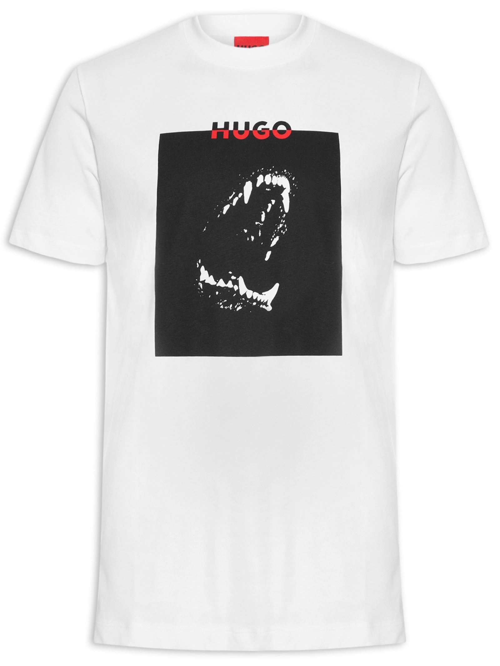 Camiseta Masculina Manga Curta Gola Careca Dobero  Branco Hugo