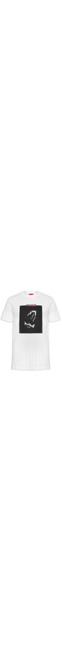 Camiseta Masculina Manga Curta Gola Careca Dobero - Branco