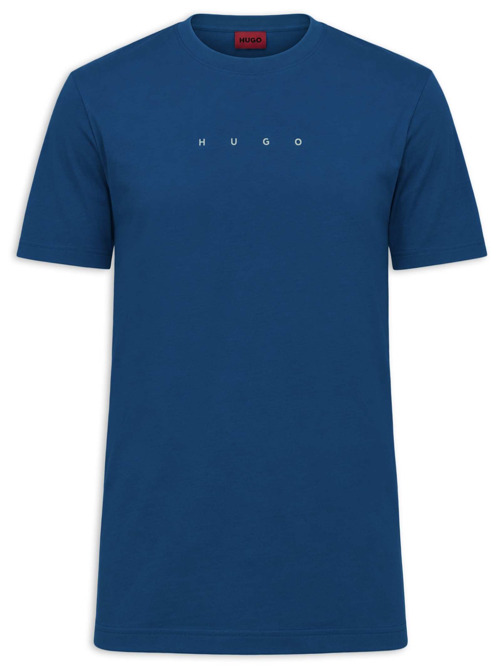 Camiseta Masculina Manga Curta Gola Careca Dorosi Azul Hugo