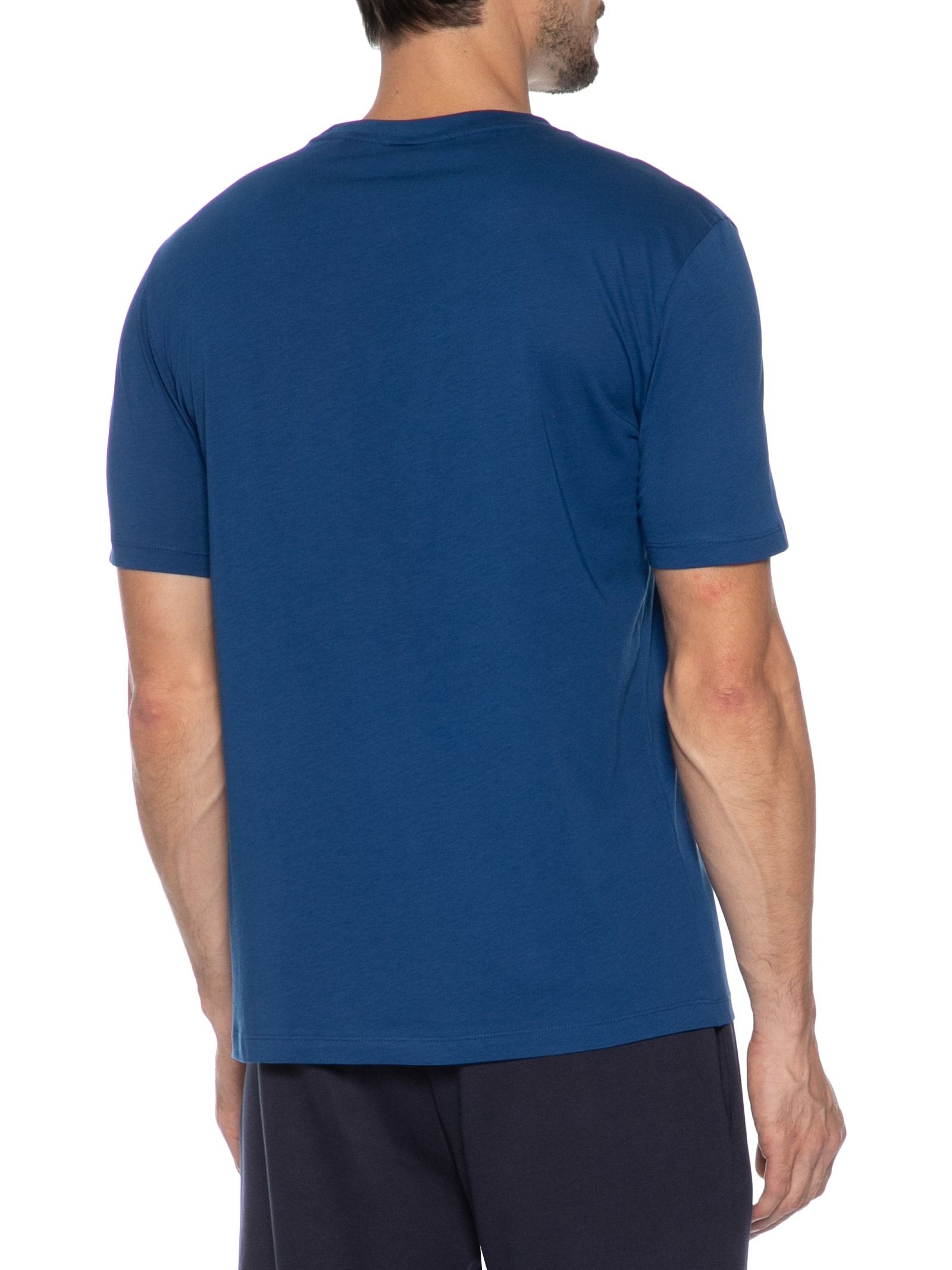 Camiseta Masculina Manga Curta Gola Careca Dorosi Azul Hugo