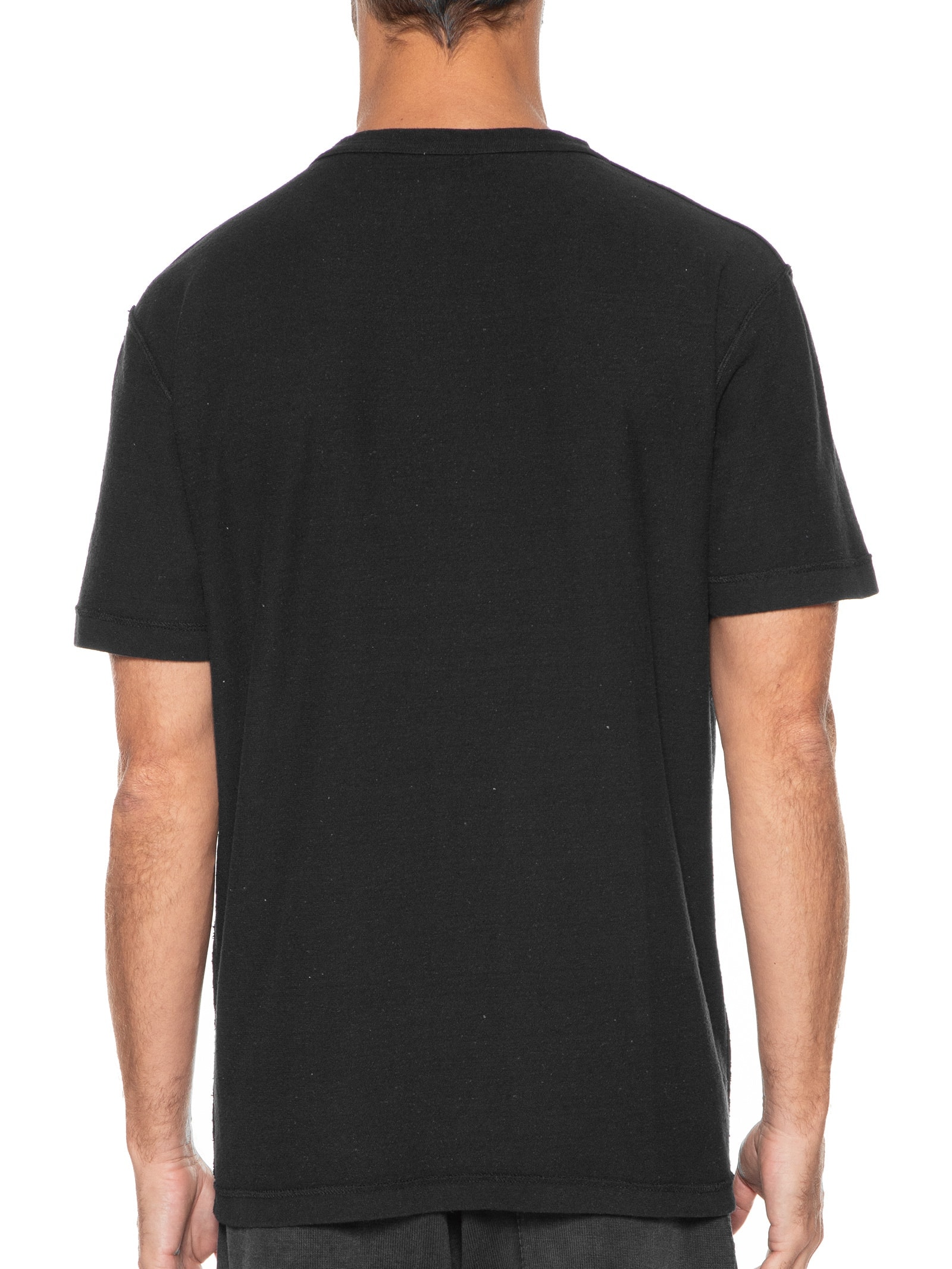 Camiseta Masculina Manga Curta Gola Careca Double 6 Es Preto Osklen