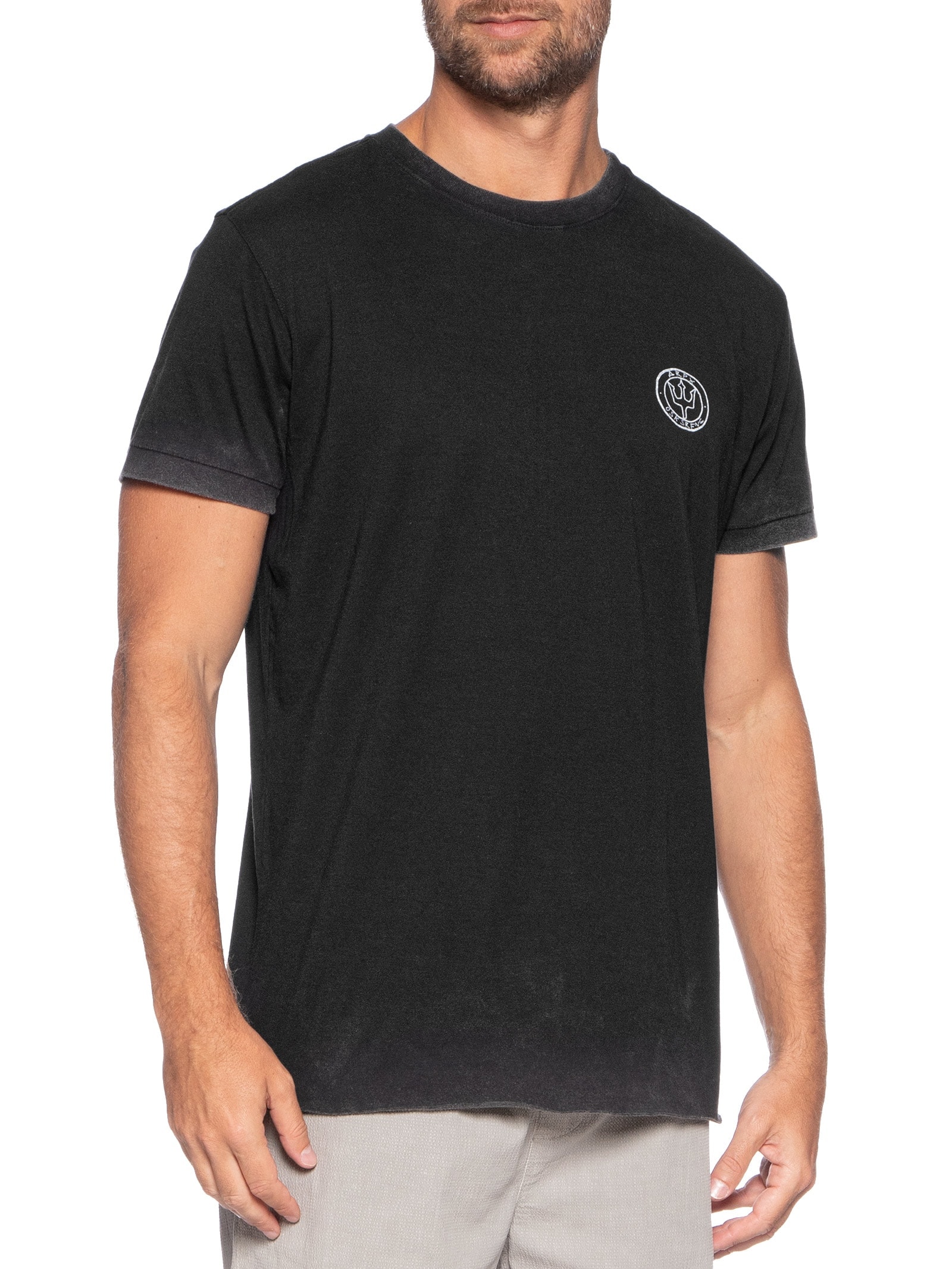 Camiseta Masculina Manga Curta Gola Careca Double Arpx Handmade  Preto Osklen