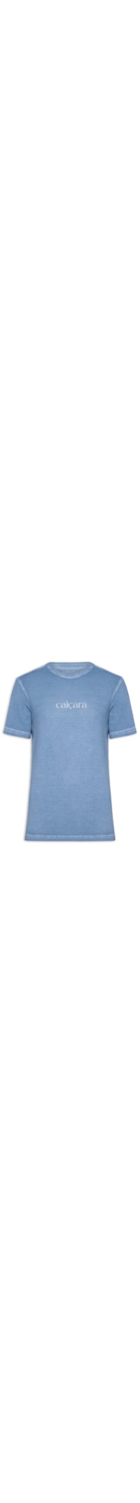 Camiseta Masculina Manga Curta Gola Careca Double Caiçara Watercolor - Azul