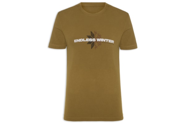 Camiseta Masculina Manga Curta Gola Careca Double Endless Winter - Marrom