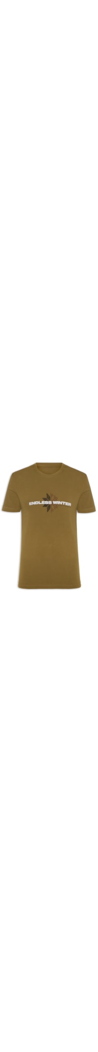 Camiseta Masculina Manga Curta Gola Careca Double Endless Winter - Marrom