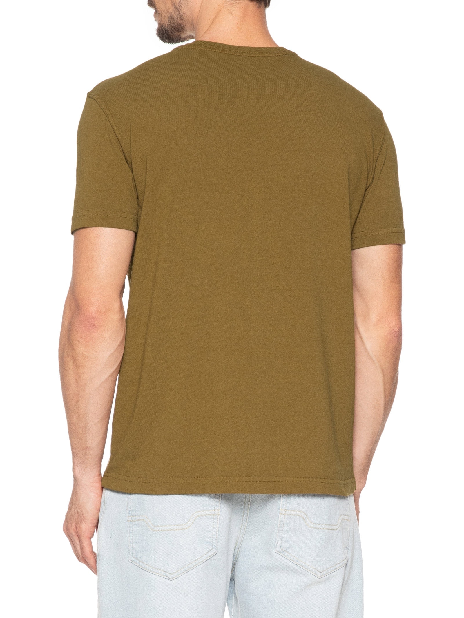 Camiseta Masculina Manga Curta Gola Careca Double Endless Winter Marrom Osklen
