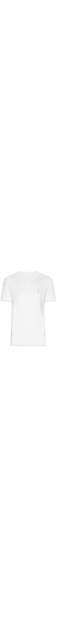 Camiseta Masculina Manga Curta Gola Careca Double Oceans Mc - Branca