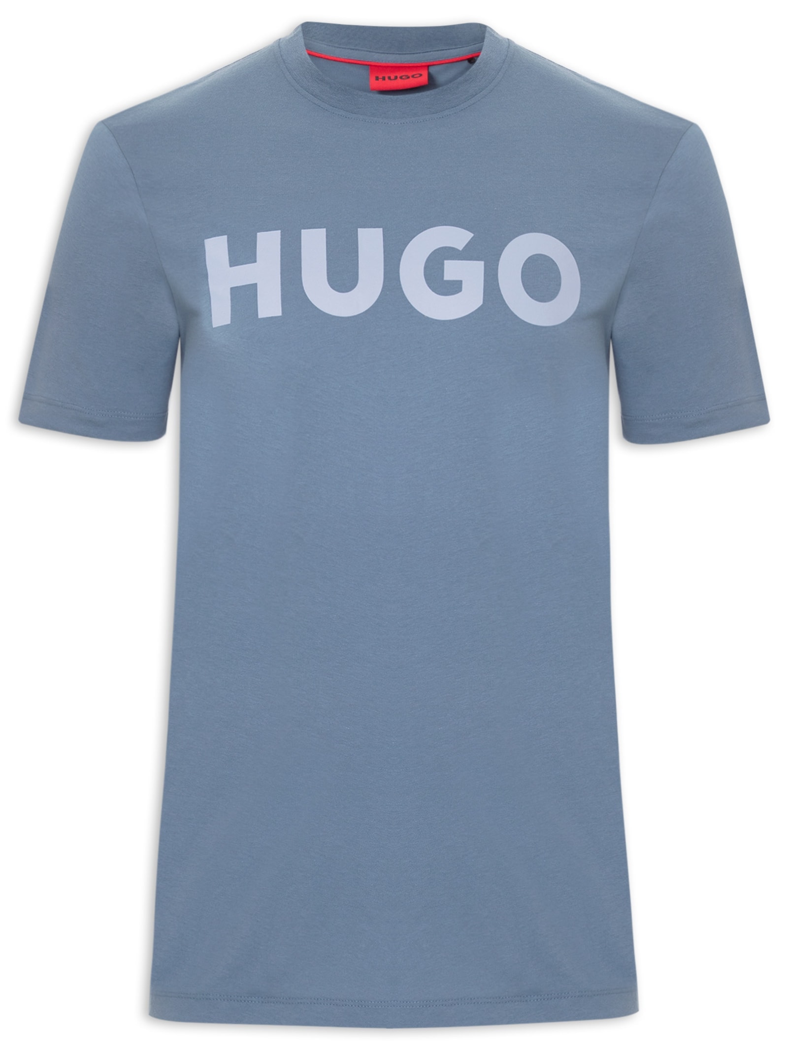Camiseta Masculina Manga Curta Gola Careca Dulivio Azul Hugo