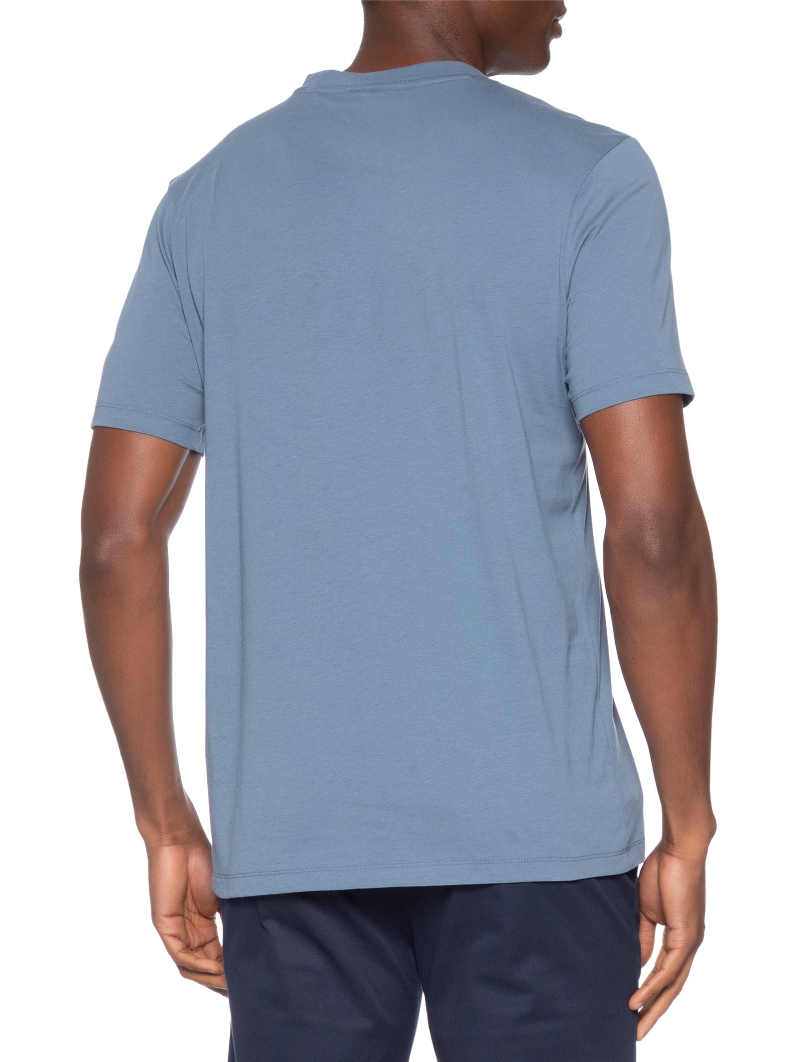 Camiseta Masculina Manga Curta Gola Careca Dulivio Azul Hugo