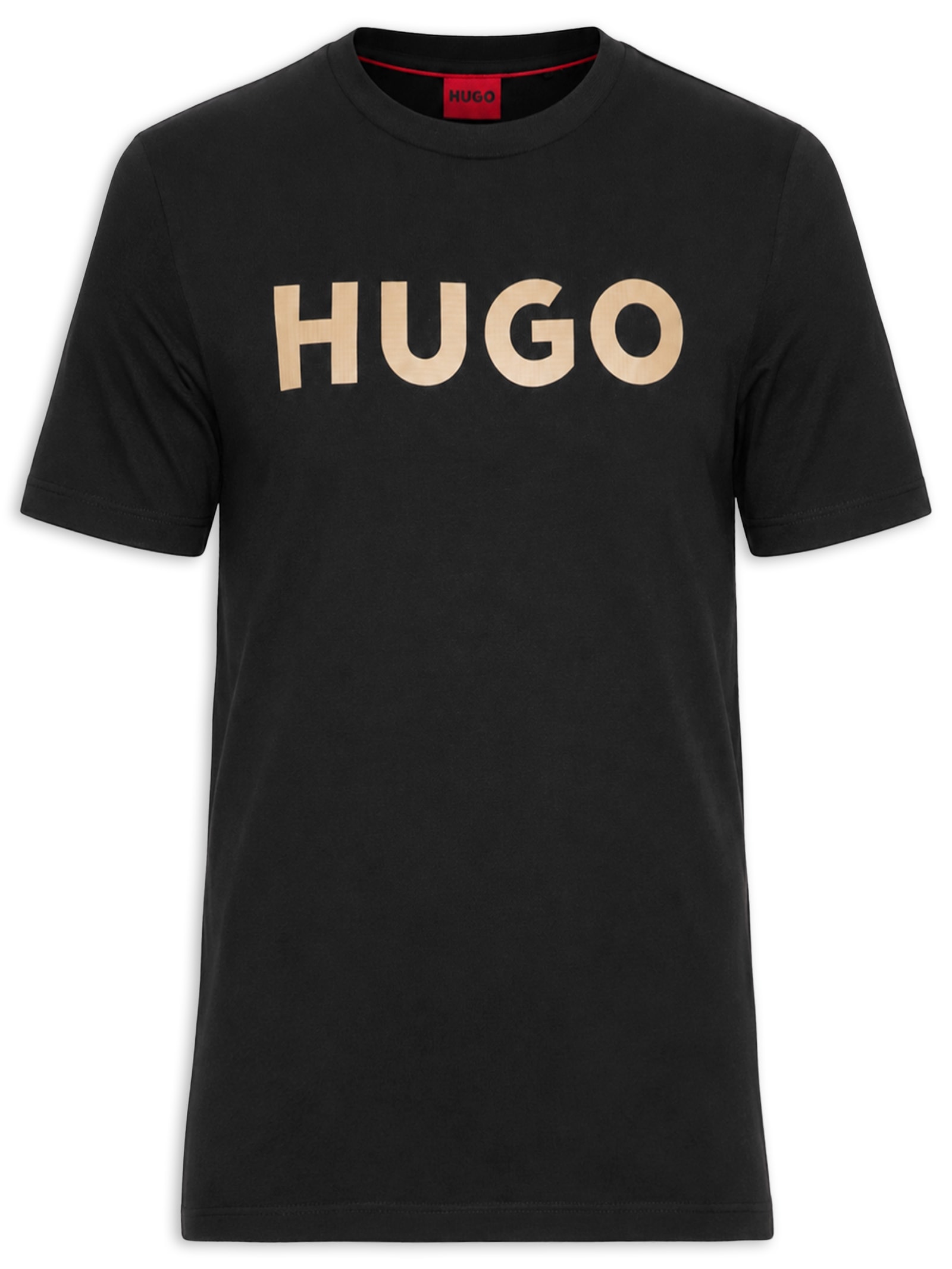 Camiseta Masculina Manga Curta Gola Careca Dulivio Preto Hugo