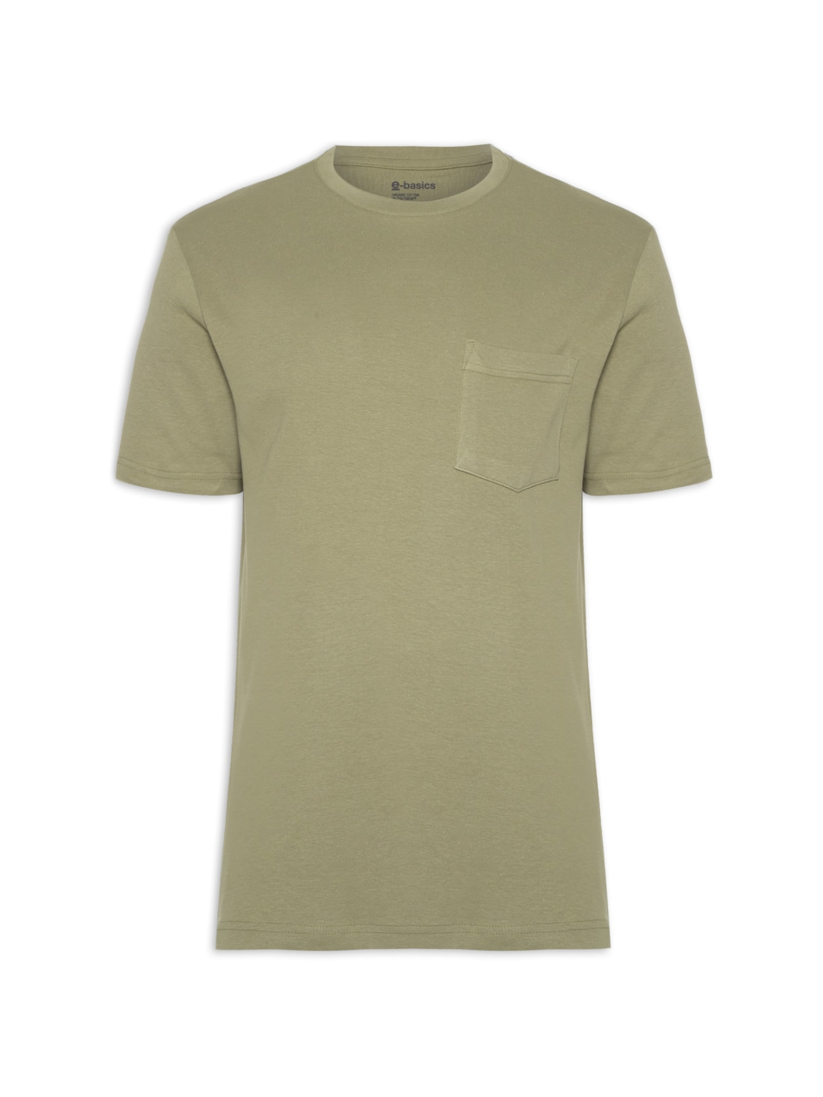 Camiseta Masculina Manga Curta Gola Careca E Basics Organic Cotton Verde Osklen
