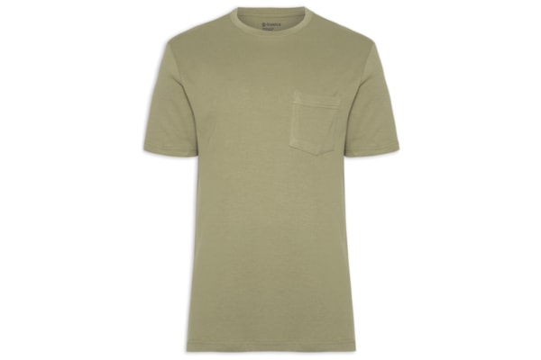 Camiseta Masculina Manga Curta Gola Careca E Basics Organic Cotton - Verde