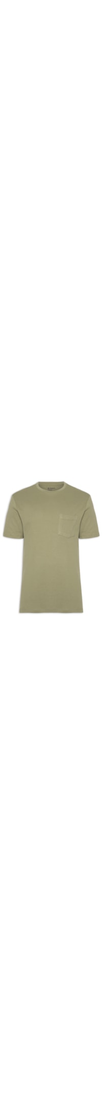 Camiseta Masculina Manga Curta Gola Careca E Basics Organic Cotton - Verde